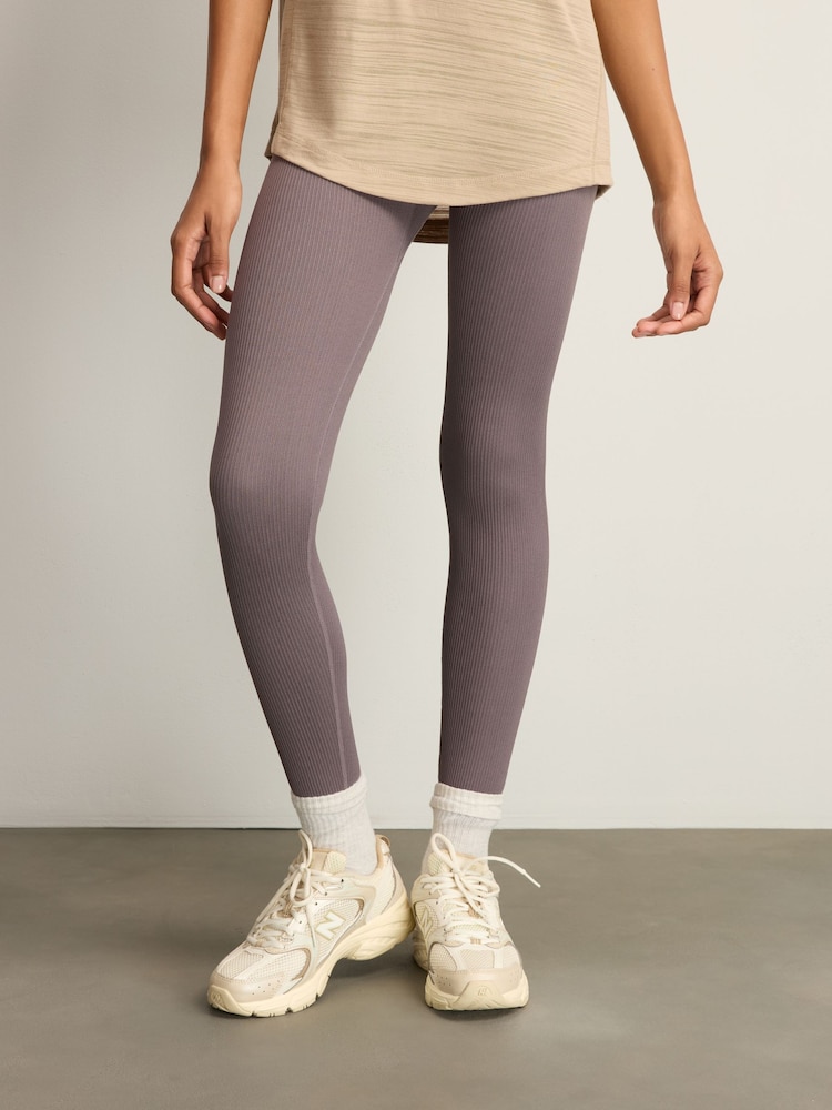 Multi Ribbed High Waist Leggings 2 Pack - Image 2 of 8