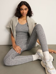 Black/Grey Ribbed High Waist Leggings 2 Pack - Image 1 of 9