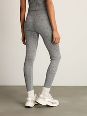 Black/Grey Ribbed High Waist Leggings 2 Pack - Image 3 of 9