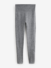 Black/Grey Ribbed High Waist Leggings 2 Pack - Image 7 of 9