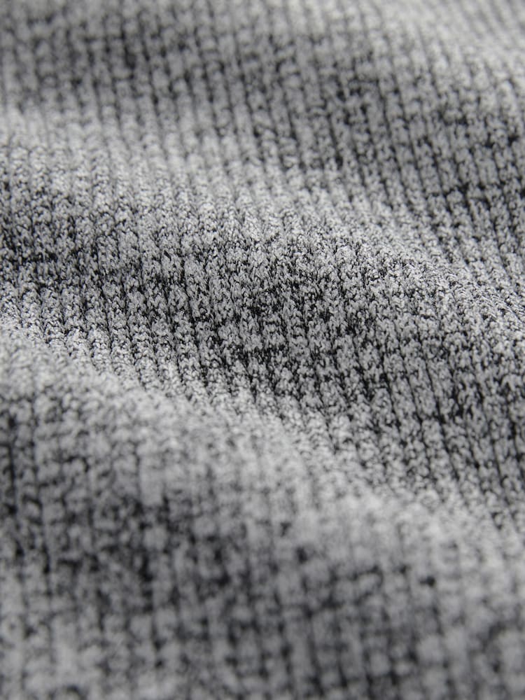 Black/Grey Ribbed High Waist Leggings 2 Pack - Image 9 of 9