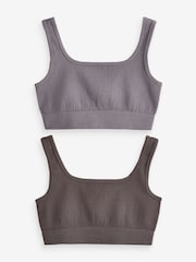 Multi Ribbed Bra Tops 2 Pack - Image 1 of 4
