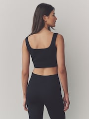 Multi Black Ribbed Bra Tops 2 Pack - Image 4 of 9