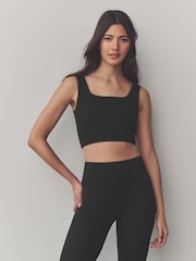 Multi Black Ribbed Bra Tops 2 Pack - Image 5 of 9