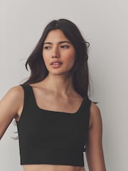 Multi Black Ribbed Bra Tops 2 Pack - Image 6 of 9