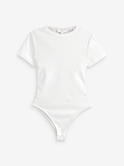 White/Brown/Monochrome Ribbed T-Shirt Bodysuits 3 Pack - Image 9 of 11