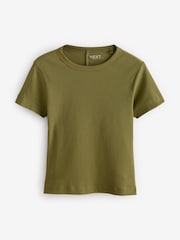 Blue/Green/White Ribbed Short Sleeve T-Shirts 3 Pack - Image 8 of 11