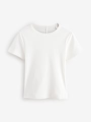 Blue/Green/White Ribbed Short Sleeve T-Shirts 3 Pack - Image 9 of 11