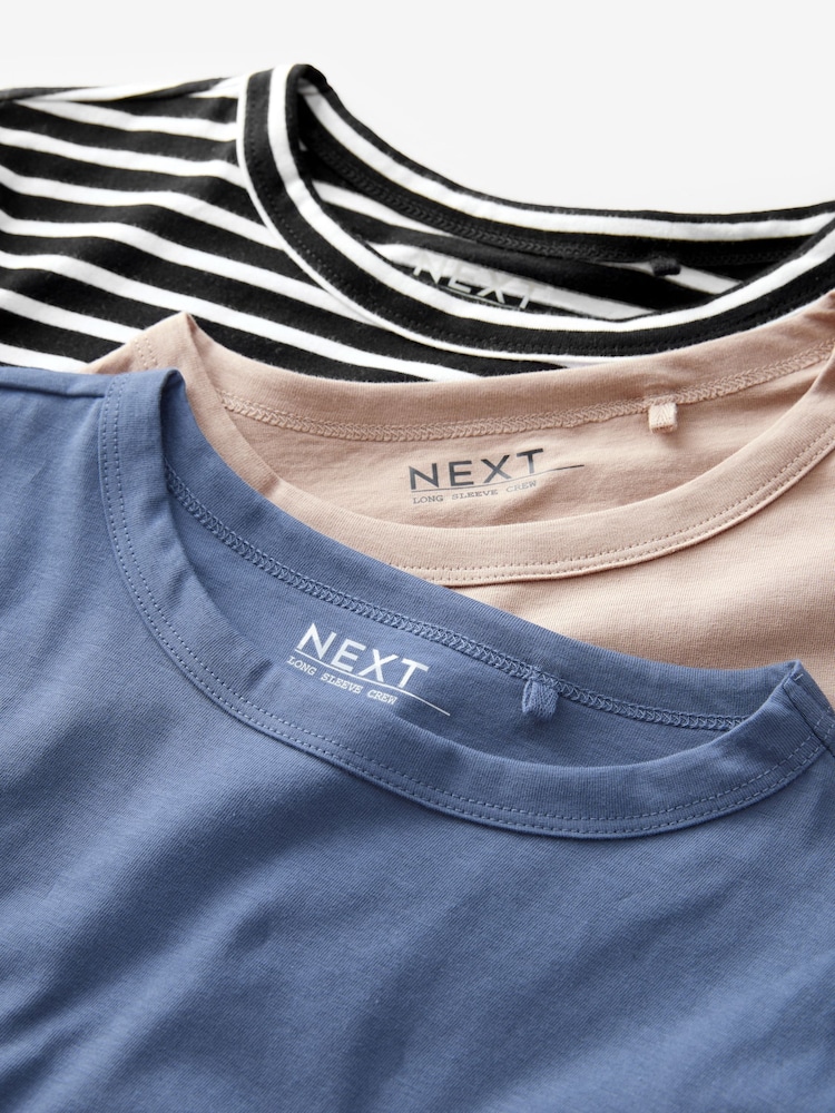 Mehrfarbig - Langarm-T-Shirts aus 100 % Baumwolle, 3er-Pack - Bild 11 von 11 Mehrfarbig - Langarm-T-Shirts aus 100 % Baumwolle, 3er-Pack - Bild 11 von 11