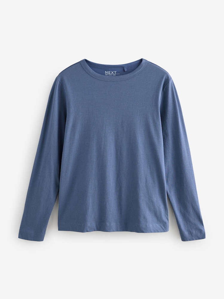 Multi - T-shirt à manches longues en coton 100% 3 Pack - Image 7 of 11