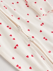 Cream Heart Baby Valentines 100% Cotton Sleepsuit (0-2yrs) - Image 5 of 7