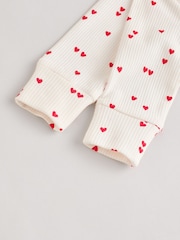 Cream Heart Baby Valentines 100% Cotton Sleepsuit (0-2yrs) - Image 6 of 7