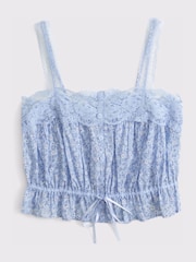Abercrombie & Fitch Blue Square Neck Button Through Camisole - Image 1 of 2