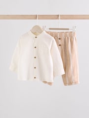 Apricot Orange Baby Shirt and Trousers Set (0mths-3yrs) - Image 1 of 12