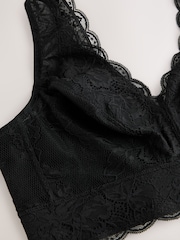 Black Total Support Lace Non Wire Bra - Image 8 of 9