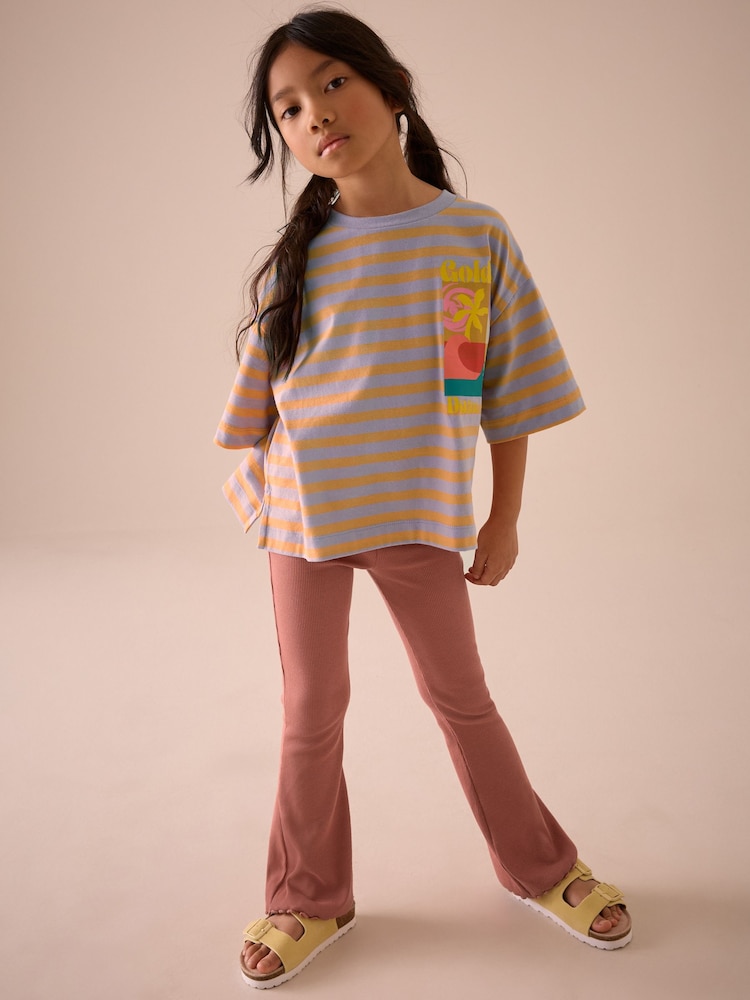 Purple/Orange 100% Cotton Graphic Print T-Shirt (3-16yrs) - Image 1 of 8