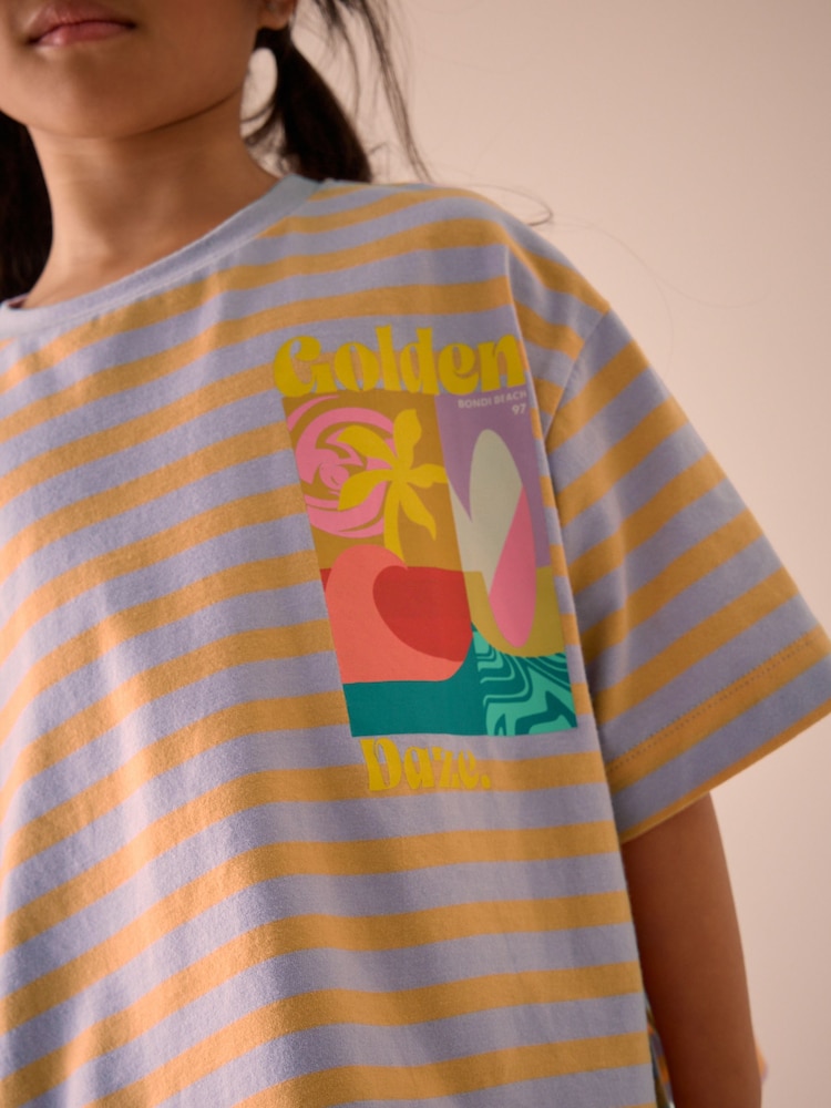 Purple/Orange 100% Cotton Graphic Print T-Shirt (3-16yrs) - Image 2 of 8