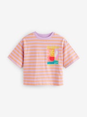 Purple/Orange 100% Cotton Graphic Print T-Shirt (3-16yrs) - Image 5 of 8