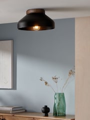 MADE.COM Black Albert Flush Ceiling Fitting Ceiling Light - Image 1 of 4