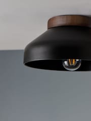 MADE.COM Black Albert Flush Ceiling Fitting Ceiling Light - Image 3 of 4