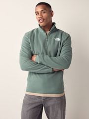 أخضر - شعار جانبي - The North Face Neutral Side Logo Glacier Quarter Zip Fleece - صورة 1 من 6