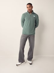 أخضر - شعار جانبي - The North Face Neutral Side Logo Glacier Quarter Zip Fleece - صورة 2 من 6