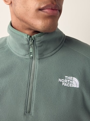 أخضر - شعار جانبي - The North Face Neutral Side Logo Glacier Quarter Zip Fleece - صورة 6 من 6