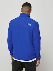 أزرق ملكي - شعار جانبي - The North Face Neutral Side Logo Glacier Quarter Zip Fleece - صورة 2 من 5