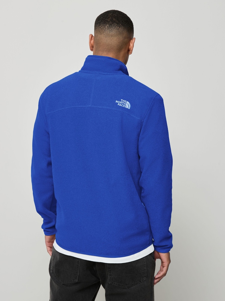أزرق ملكي - شعار جانبي - The North Face Neutral Side Logo Glacier Quarter Zip Fleece - صورة 2 من 5