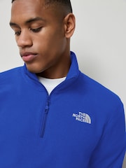أزرق ملكي - شعار جانبي - The North Face Neutral Side Logo Glacier Quarter Zip Fleece - صورة 3 من 5