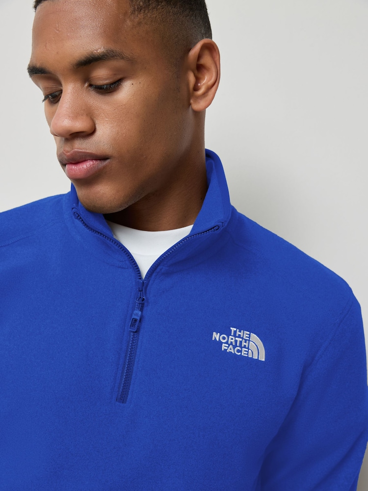 Koningsblauw - Side Logo - The North Face Neutral Side Logo Glacier Quarter Zip Fleece - Image 3 of 5