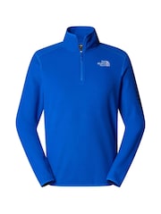 أزرق ملكي - شعار جانبي - The North Face Neutral Side Logo Glacier Quarter Zip Fleece - صورة 4 من 5