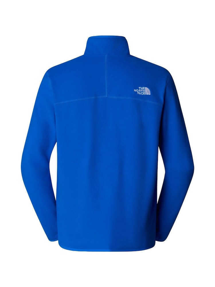 أزرق ملكي - شعار جانبي - The North Face Neutral Side Logo Glacier Quarter Zip Fleece - صورة 5 من 5