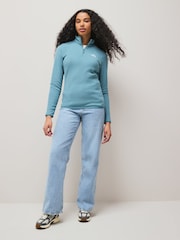 The North Face Blue Chrome Womens 1/4 Zip Glacier Fleece - Image 3 of 5