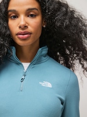 The North Face Blue Chrome Womens 1/4 Zip Glacier Fleece - Image 4 of 5
