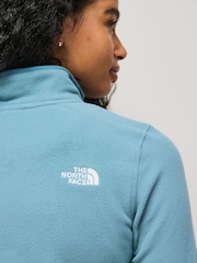 The North Face Blue Chrome Womens 1/4 Zip Glacier Fleece - Image 5 of 5