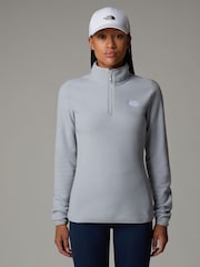 Gris - The North Face Womens 1/4 Zip Glacier Fleece - Imagen 1 de 3