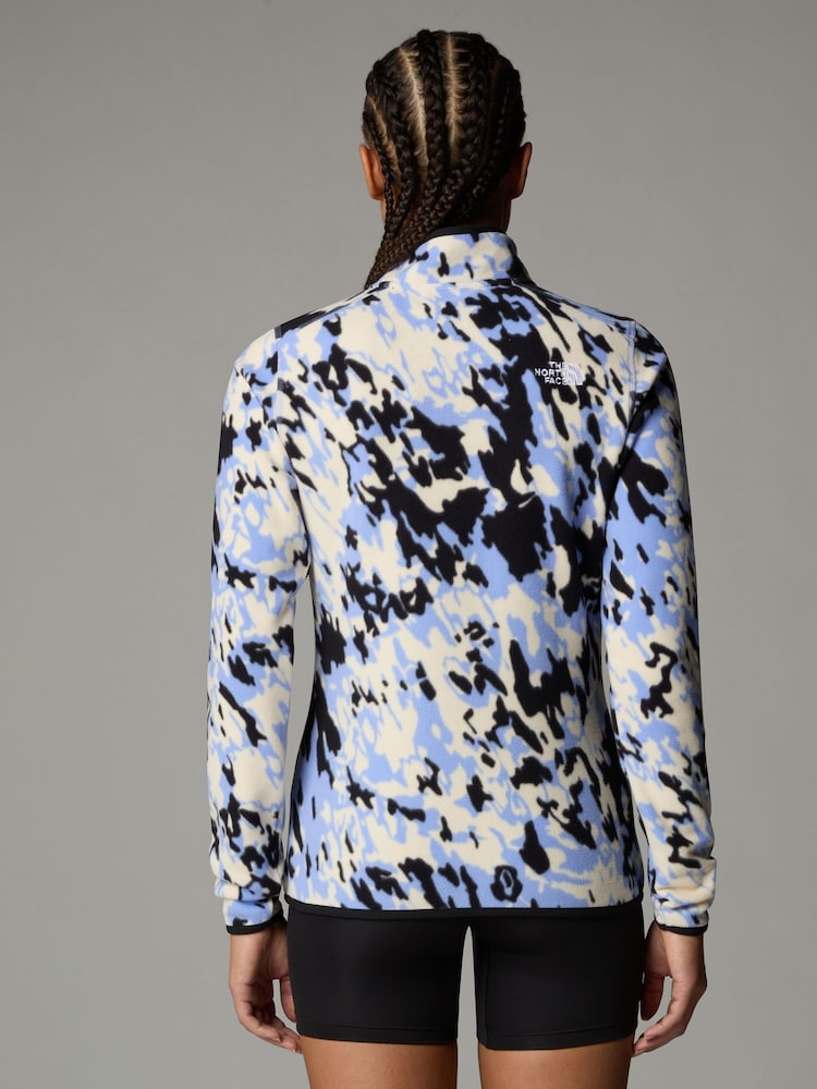 The North Face Blue/white Womens 1/4 Zip Glacier Fleece - Image 2 of 3