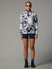 The North Face Blue/white Womens 1/4 Zip Glacier Fleece - Image 3 of 3