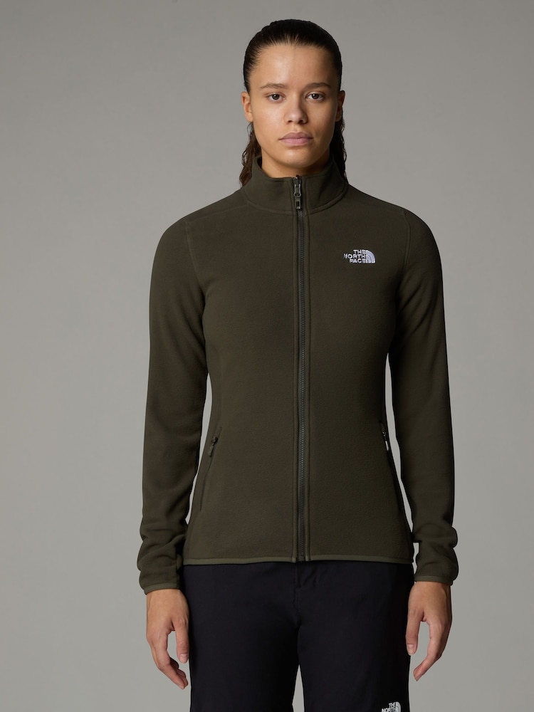 Verde - The North Face Womens Full Zip Glacier Fleece - Imagen 1 de 4