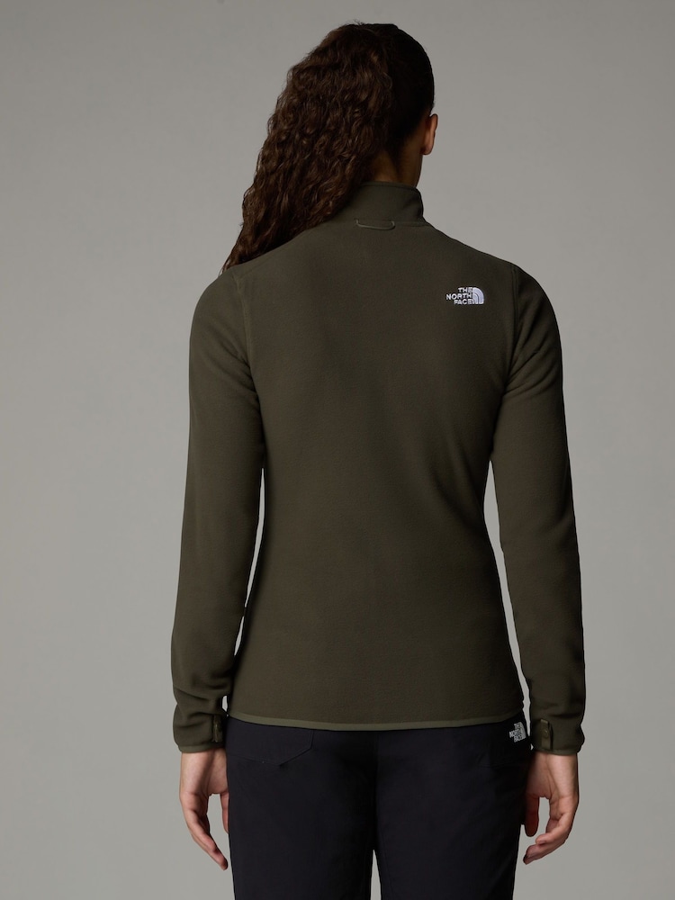 Verde - The North Face Womens Full Zip Glacier Fleece - Imagen 2 de 4