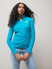 The North Face Green Leaf Womens 1/4 Zip Glacier Fleece - Image 1 of 6