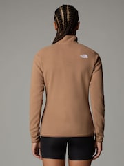 Ruskea - The North Face naisten 1/4 Zip Glacier Fleece - Kuva 2 / 3