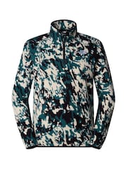 Green Cami Print - شعار جانبي - The North Face Neutral Side Logo Glacier Quarter Zip Fleece - صورة 1 من 2