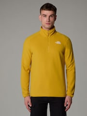 أصفر - شعار جانبي - The North Face Neutral Side Logo Glacier Quarter Zip Fleece - صورة 1 من 5