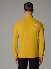 أصفر - شعار جانبي - The North Face Neutral Side Logo Glacier Quarter Zip Fleece - صورة 2 من 5