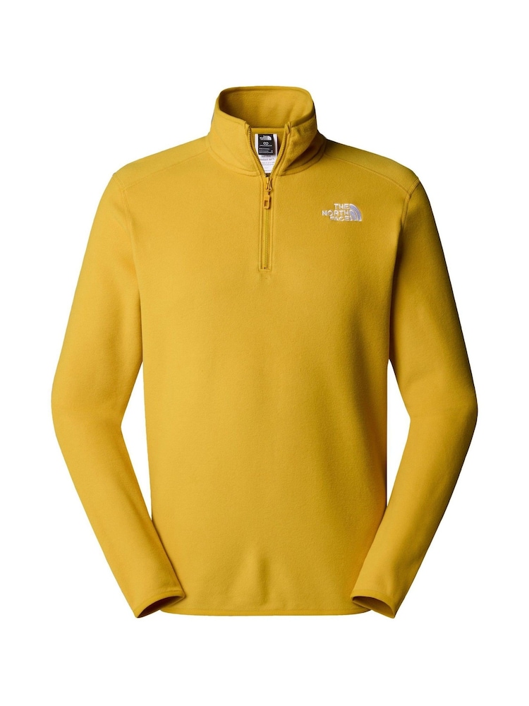 The North Face Yellow Side Logo Neutral Side Logo Glacier Quarter Zip Fleece - Image 4 of 5