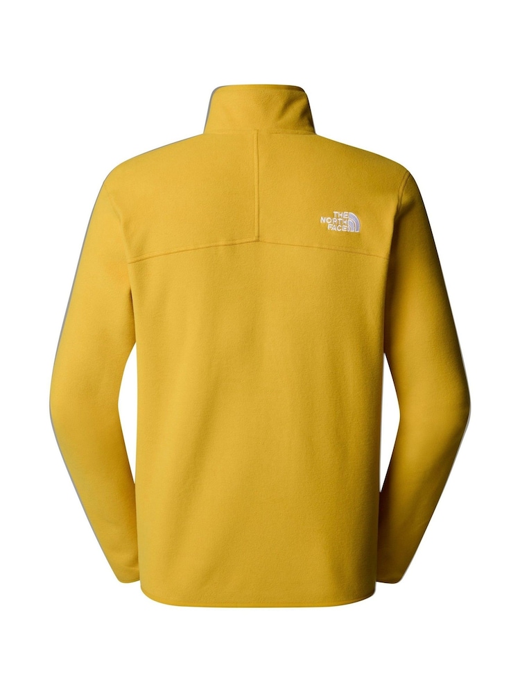 أصفر - شعار جانبي - The North Face Neutral Side Logo Glacier Quarter Zip Fleece - صورة 5 من 5
