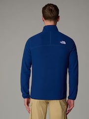 أزرق كروم - شعار جانبي - The North Face Neutral Side Logo Glacier Quarter Zip Fleece - صورة 2 من 5
