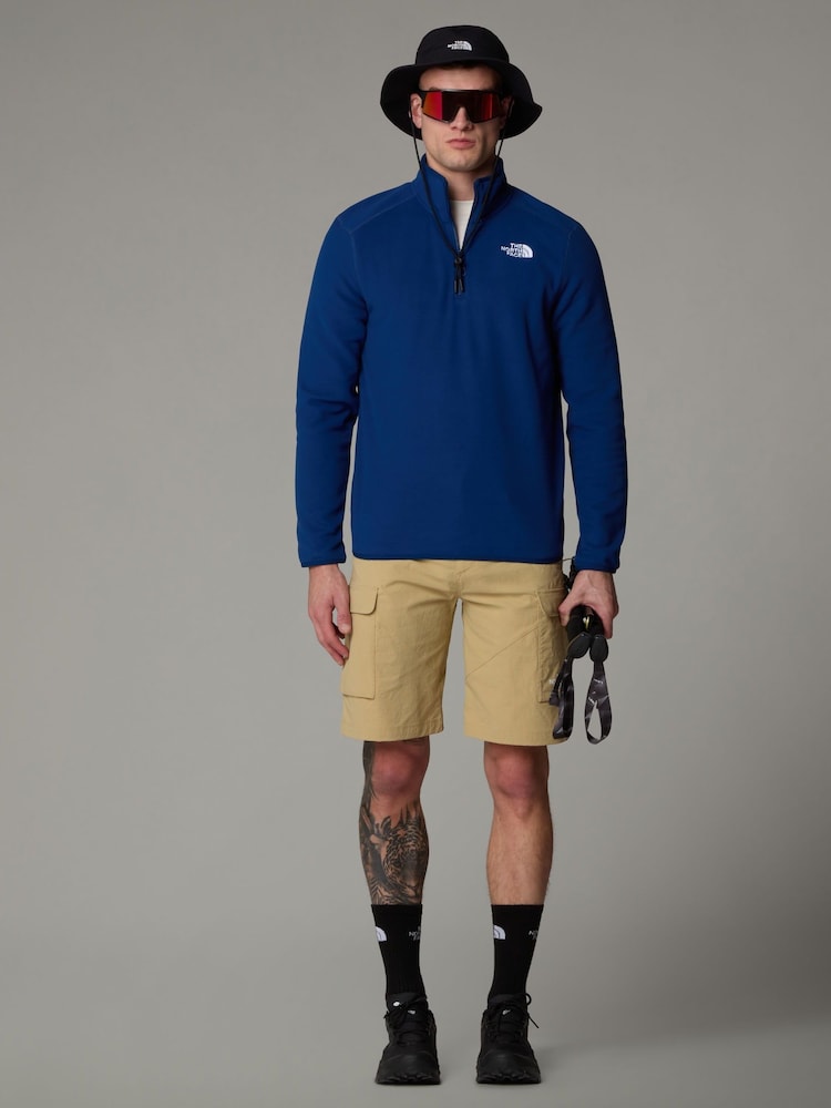 Blauw chroom - Side Logo - The North Face Neutral Side Logo Glacier Quarter Zip Fleece - Image 3 of 5